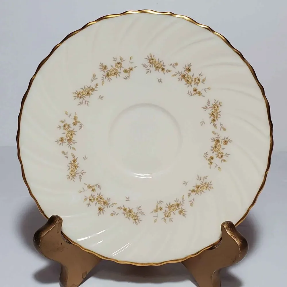Lenox Teacup and Saucer Gaylord Yellow Flowers Vintage